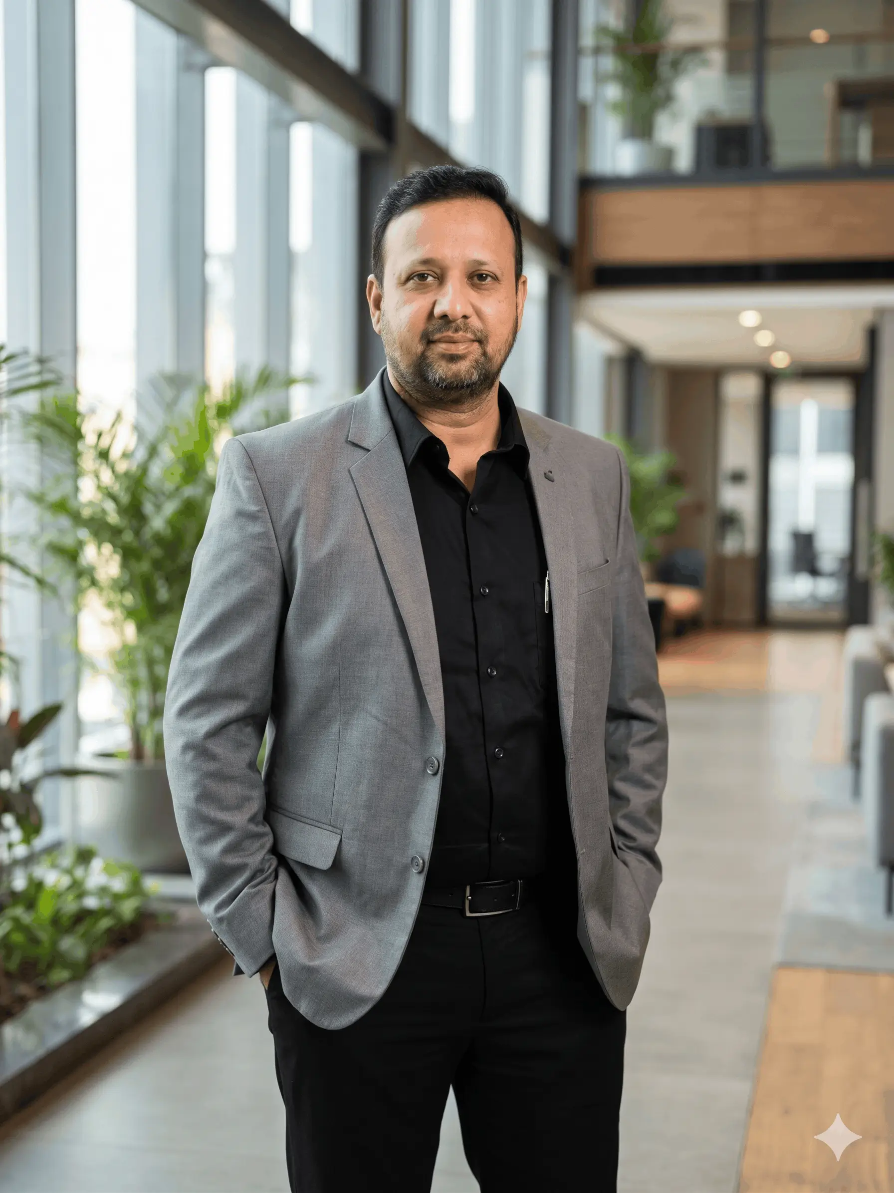 Portrait of the founder of Siddhivinayak Buildcon